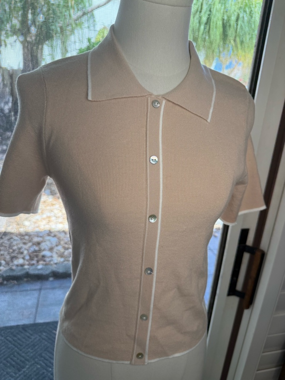 debut Neutral Cream Knit Top NWOT